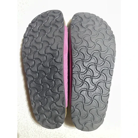 Birkenstock Arizona Sandal 36 Womens Size 6 Fuchsia Pink Suede Buckle Leather - Picture 6 of 6